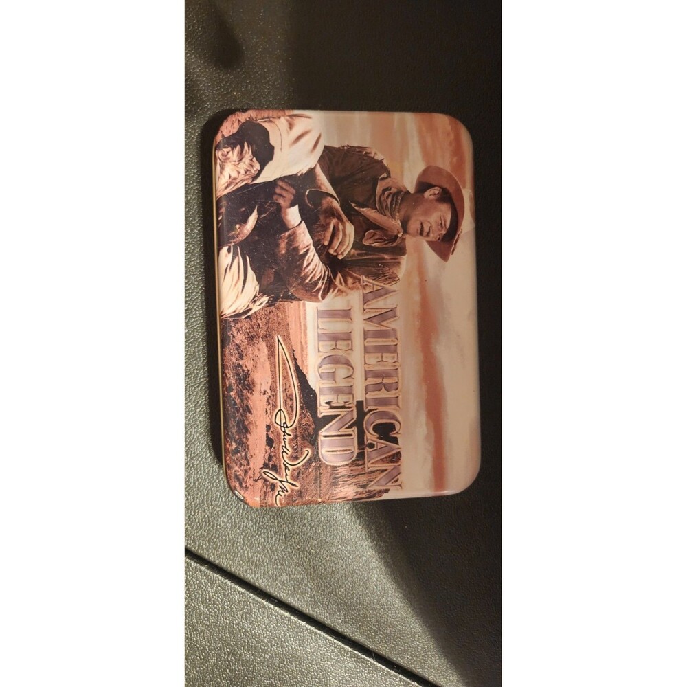 Vintage & Collectible John Wayne 2 decks of playing Sealed cards in a metal tin - Picture 2 of 7